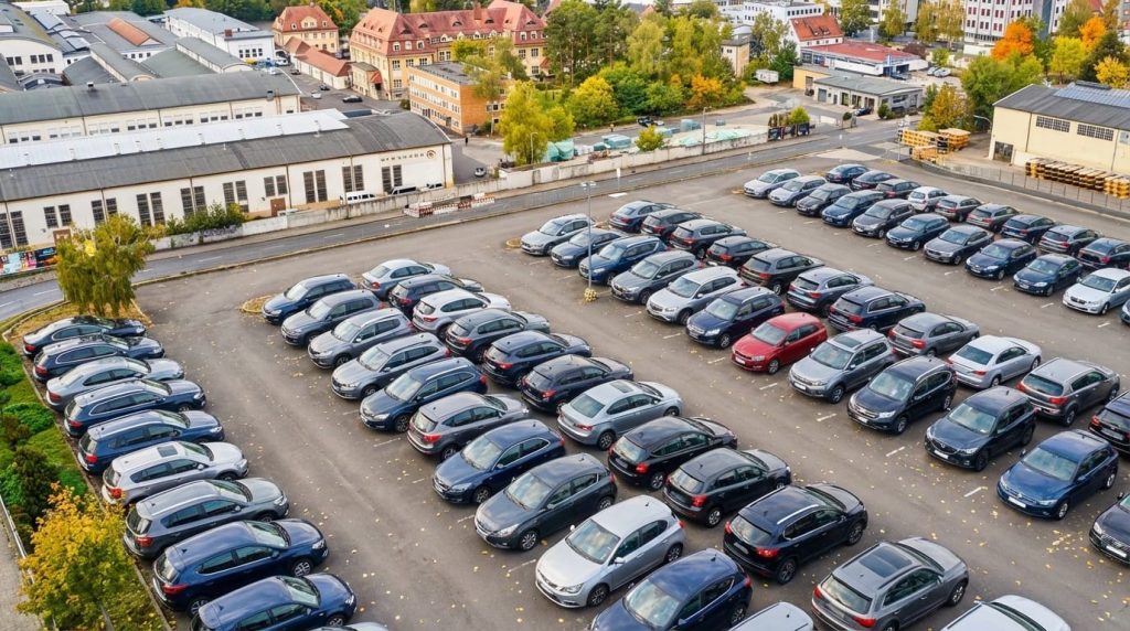 Shuttle-Fahrzeug von ParkExpress24 am Flughafen Nuernberg